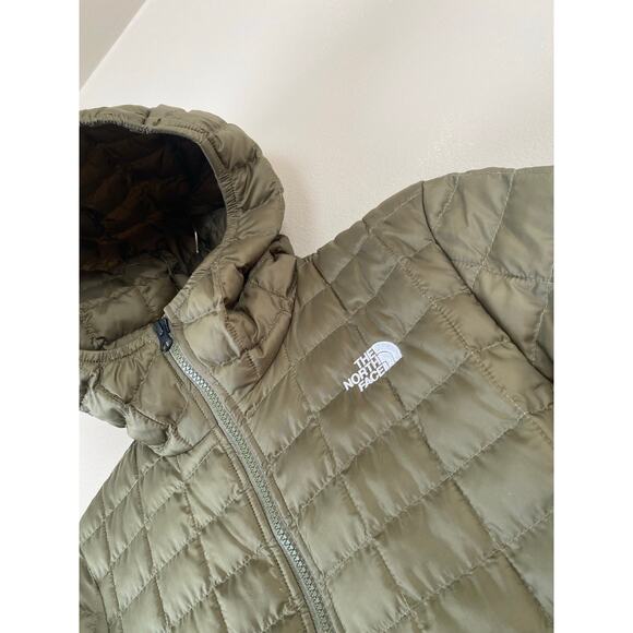 Mint Women's L The North Face ThermoBall Eco Parka Green Puffer Quilted Jacket - Picture 2 of 5